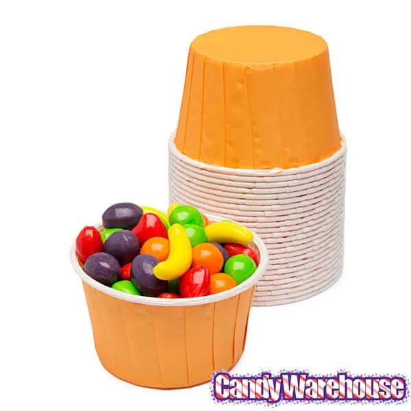 Paper 4-Ounce Candy Cups - Orange: 25-Piece Pack