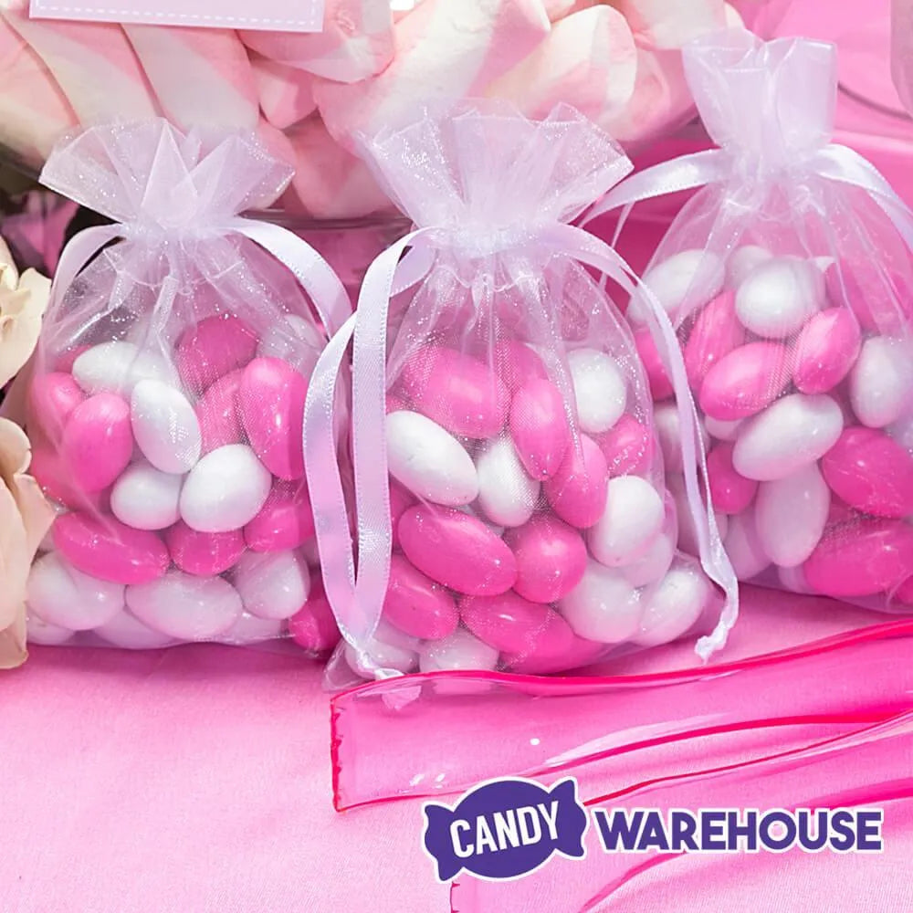 Pink Organza Candy Bags: 30-Piece Pack