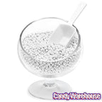 Plastic 2-Ounce Flat Bottom Candy Scoop - White