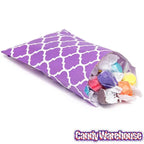 Purple Casablanca Pattern Candy Bags: 25-Piece Pack