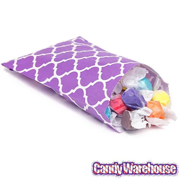 Purple Casablanca Pattern Candy Bags: 25-Piece Pack