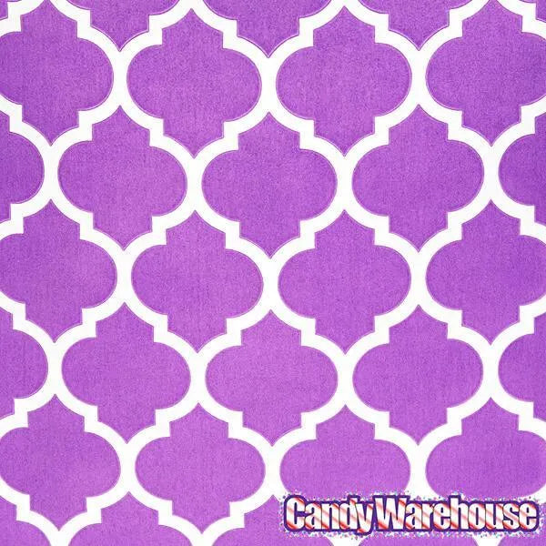 Purple Casablanca Pattern Candy Bags: 25-Piece Pack