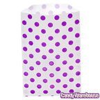 Purple Polka Dot Candy Bags: 25-Piece Pack