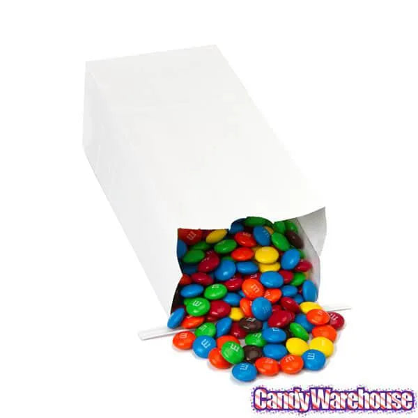 White Tin Tie Candy Bags: 100-Piece Box