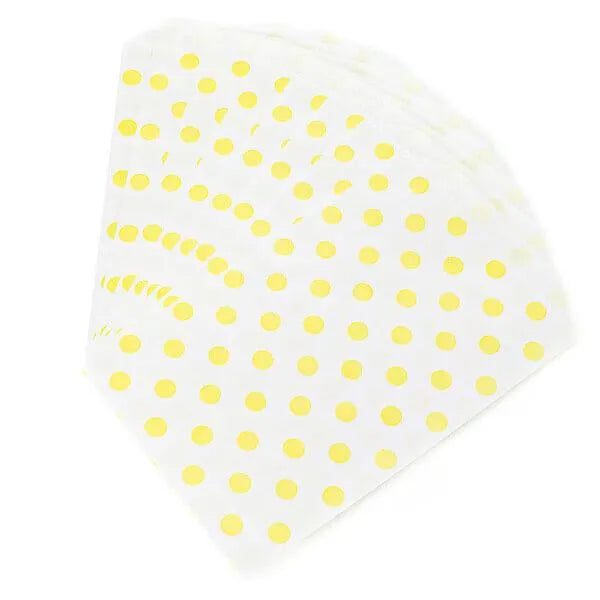 Yellow Polka Dot Candy Bags: 25-Piece Pack