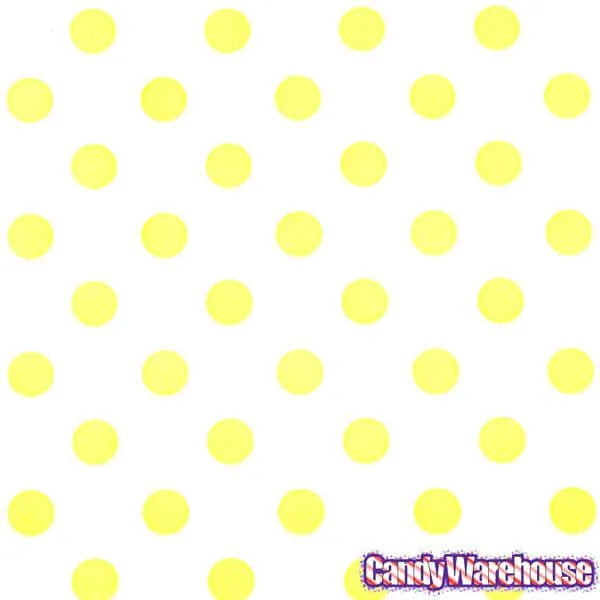 Yellow Polka Dot Candy Bags: 25-Piece Pack